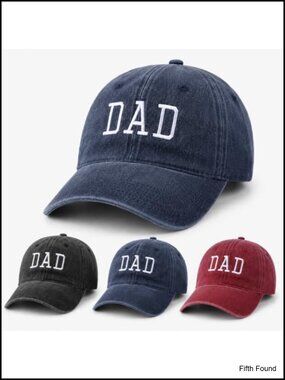 Vintage Washed Dad Baseball Cap, Adjustable Embroidered Hat for Men